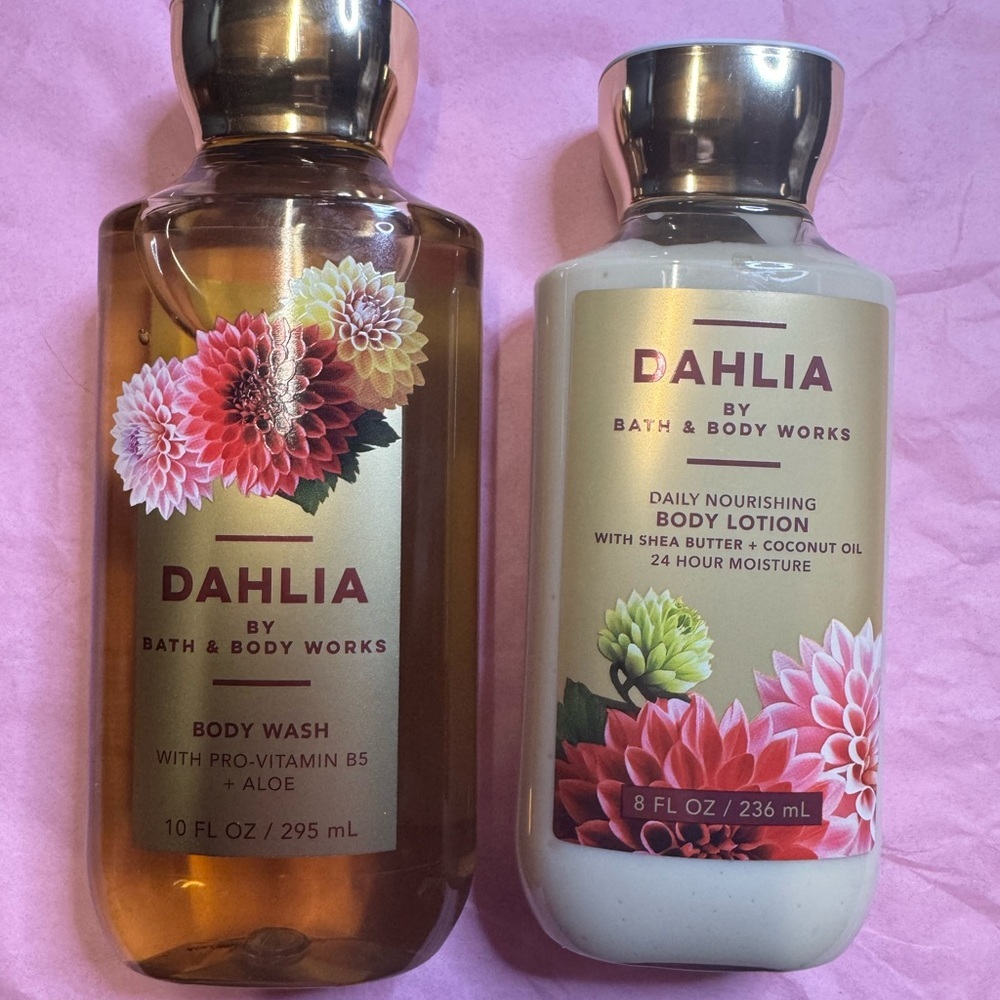 Bath & Body Works Dahlia Body Wash and Lotion Set